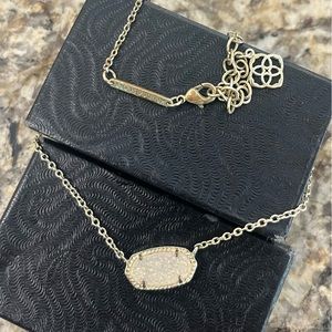 Kendra Scott Gold and Iridescent Drusy necklace